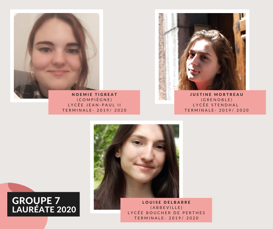 Les lauréates du groupe 7