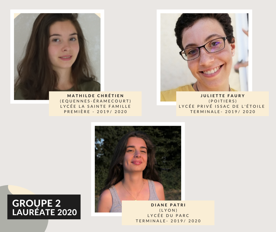 Les lauréates du groupe 2